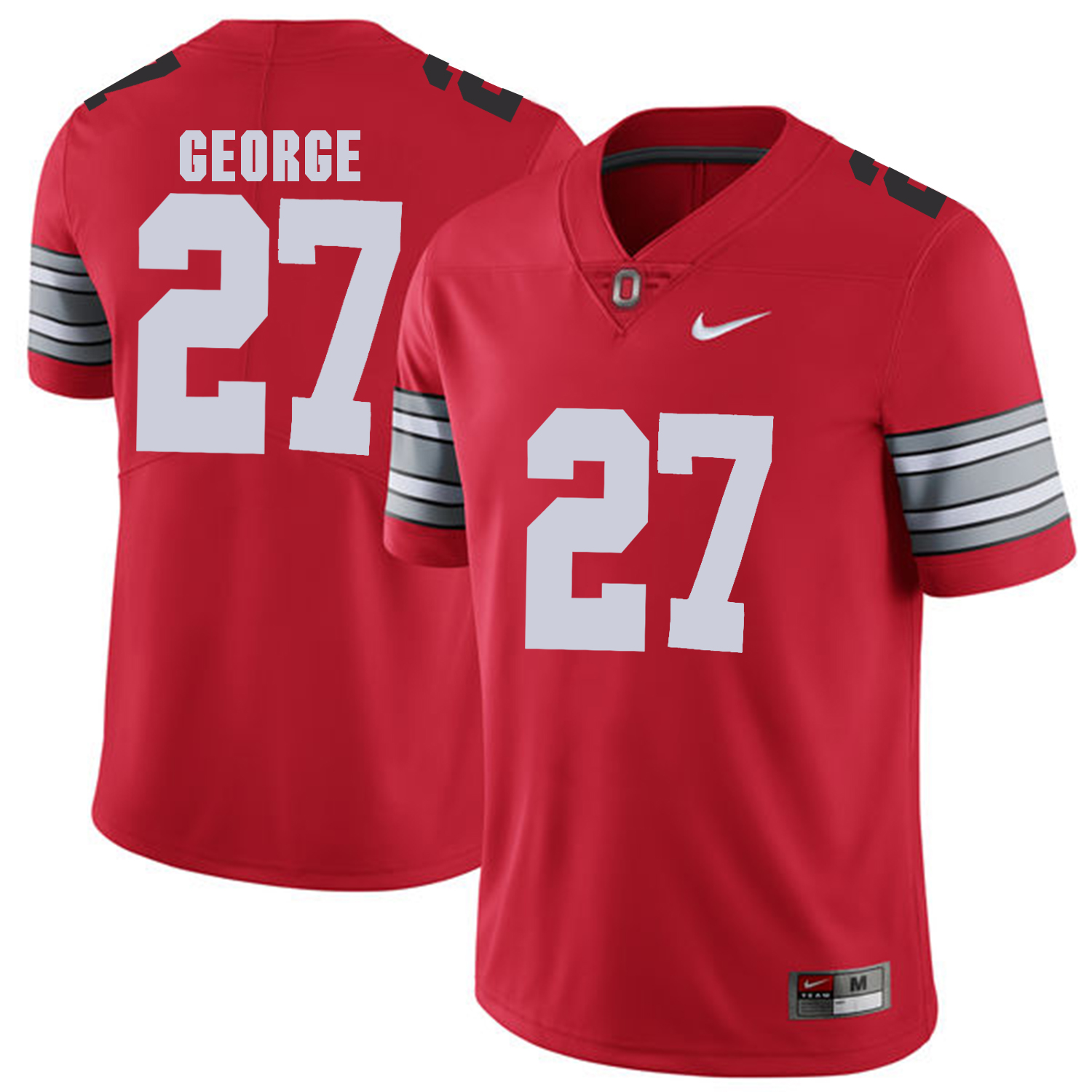 Men Ohio State 27 George Red Customized NCAA Jerseys
